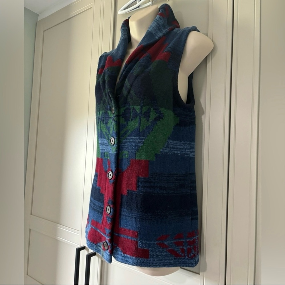 Chaps Multicolor Button-Up Vest - Picture 2 of 3